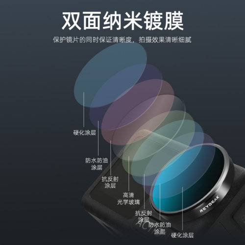 REYGEAK锐际适用大疆Action5pro滤镜CPL偏振镜运动相机action4/3黑柔nd减光镜增广UVDJI Action6滤镜配件 - 图1