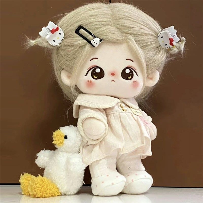 棉花娃娃20cm无属性栗粒毛绒玩具骨架款超萌公仔玩偶送女生礼物,淘宝优惠券,粉丝福利购,淘宝优惠卷