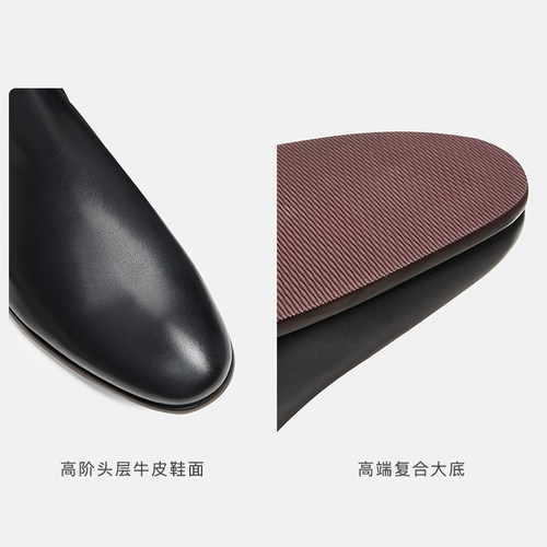 思步来斯头层牛皮休闲英伦风切尔西靴子皮靴马丁靴子透气短靴潮 - 图3