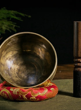 尼泊尔手工满月颂钵 满月钵唱歌碗 佛音碗西藏佛音钵铜磬铜碗