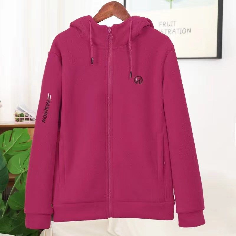 户外运动摇粒绒抓绒衣女外套防风透气中老年加厚宽松保暖时尚开衫,淘宝优惠券,粉丝福利购,淘宝优惠卷