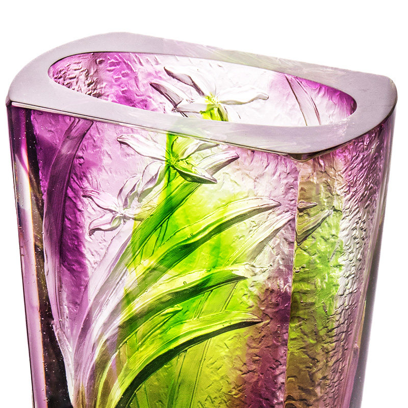 古法琉璃花瓶摆件彩色渐变家居装饰品客厅玄关办公室简约风艺术品,淘宝优惠券,粉丝福利购,淘宝优惠卷