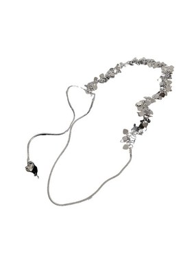 亮片爱心流苏项链冷淡风个性设计感蛇骨链气质百搭高级感颈链