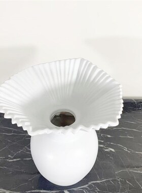 极简北欧陶瓷花瓶摆件客厅插花家居软装饰品创意样板间白色花器