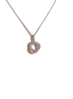 简约超闪时尚百搭微镶圆环项链小众设计轻奢甜美气质毛衣链锁骨链