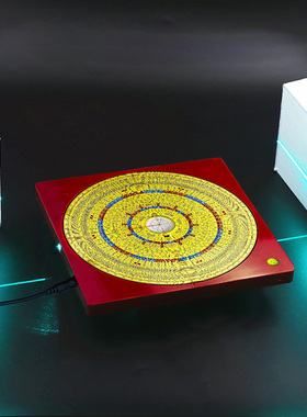 激光红外线罗盘高精度专业纯铜电子八卦实木三元三合综合罗盘支架