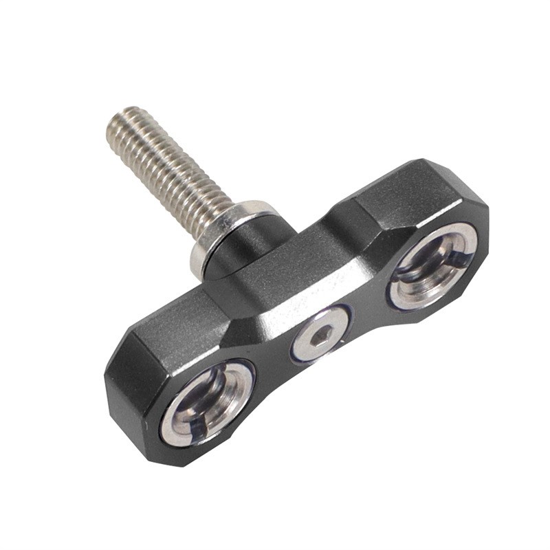 可调节角度T型手拧螺丝 3/8转1/4手柄M5不锈钢转接固定旋钮螺丝 - 图1