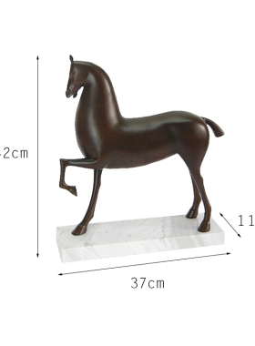 新中式家居客厅玄关马摆件样板房售楼处别墅家具卖场轻奢软装饰品