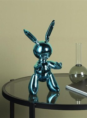 杰夫昆斯兔子摆件软装创意雕塑样板房酒店白色人物抽像摆件艺术品