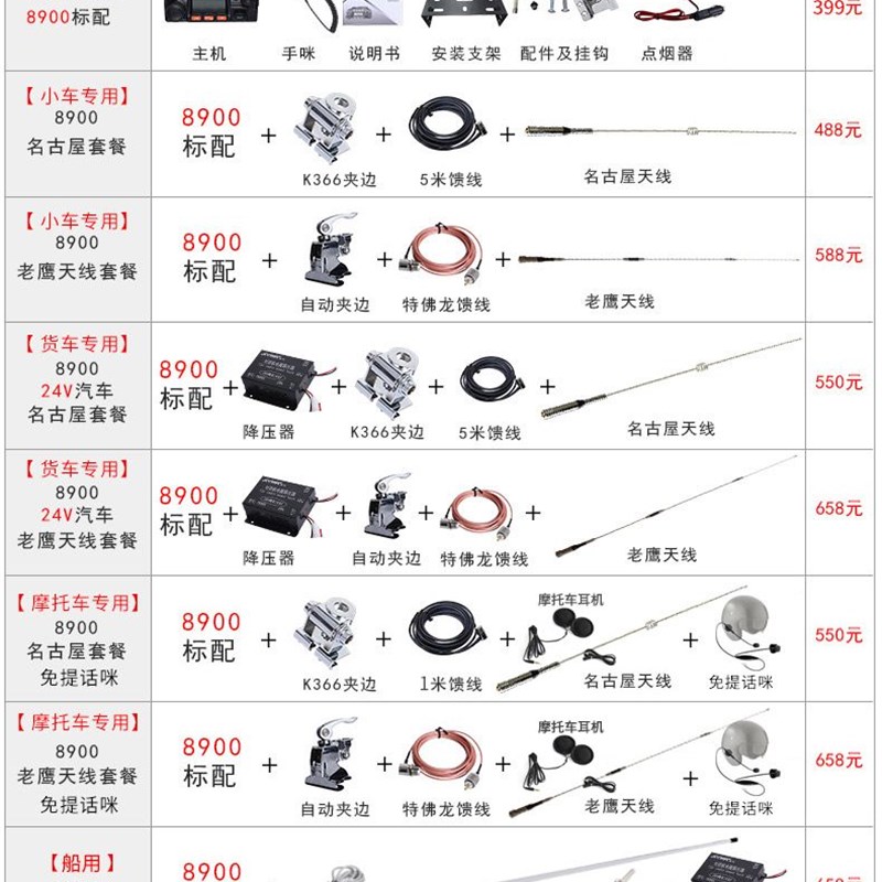 车载对讲机车台电台无线呼叫器50公里户外大功率对讲车机车队越野 - 图2