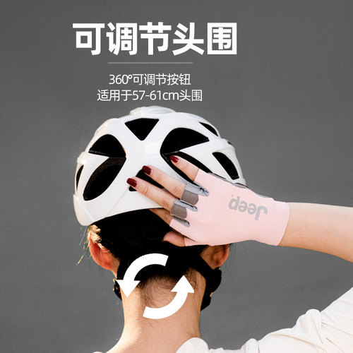 Jeep吉普自行车头盔男女通用山地公路车骑行透气安全帽骑行装备 - 图0