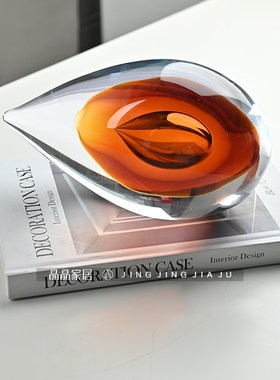 简约高端弹头水晶桌面玻璃摆件样板间客厅茶几电视柜Y空间软装饰