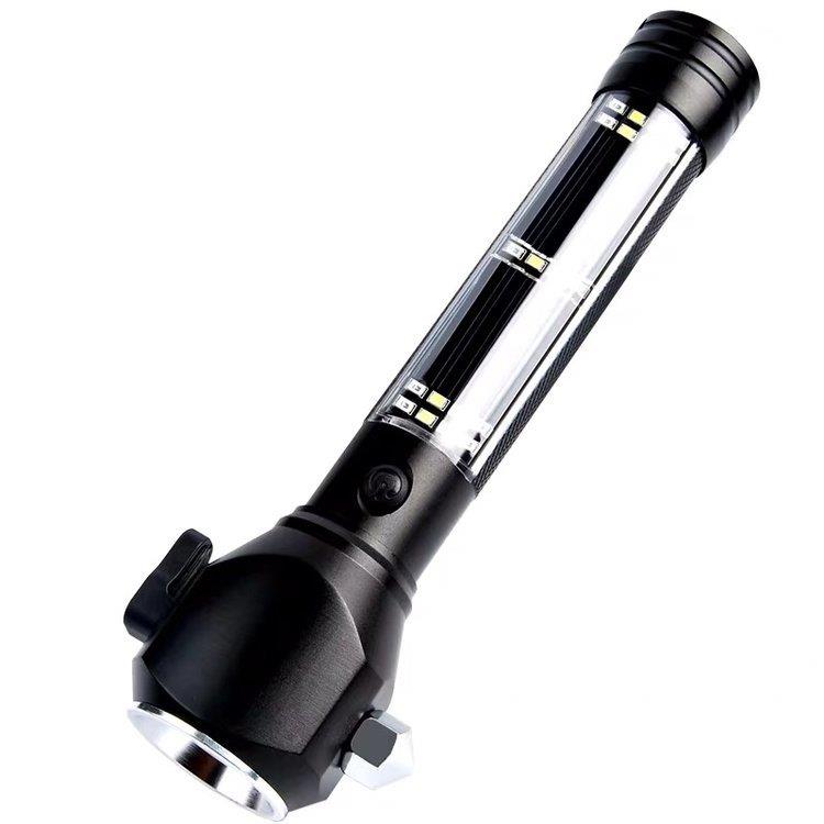 防爆强光太阳能手电筒可充电户外多功能防水远程手提灯 - 图2