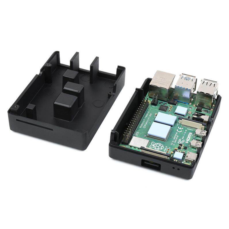 WeiXue built-in thermal column cooling Raspberry Pi 4th generation special aluminum alloy double-sided striped slotted shell chassis