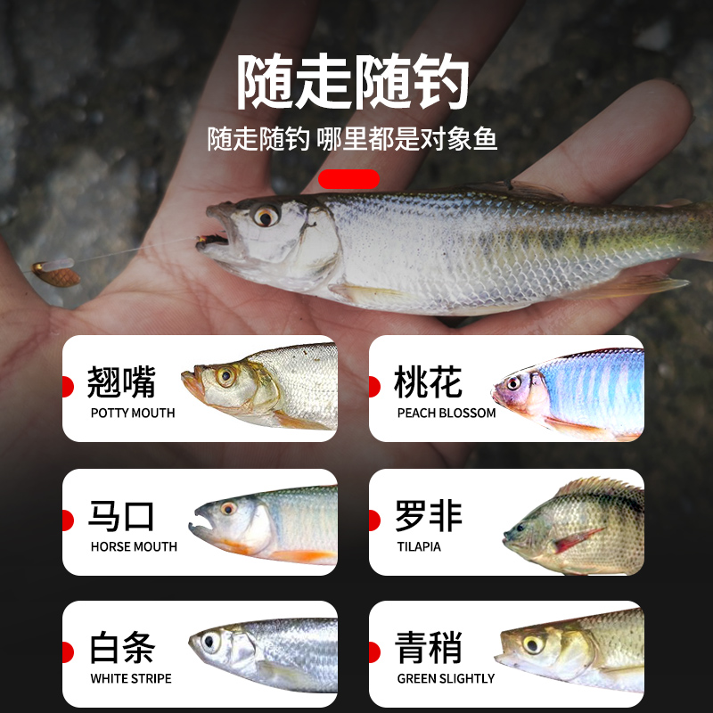 路亚飞蝇钩瓜子亮片钓组套装钓翘嘴白条马口专用淡水微物毒蚊假饵 - 图0