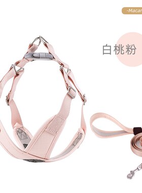 宠物胸背带新款马卡龙小清新夏季背心式溜狗绳宠物用品狗狗牵引绳