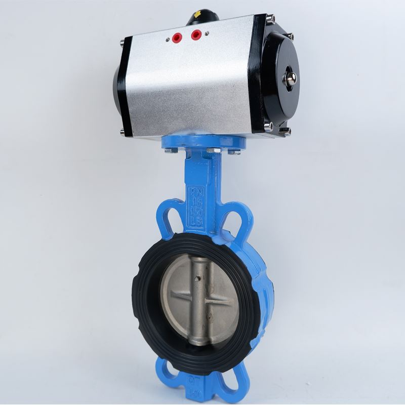 D671X气动蝶阀 对夹式不锈钢阀门dn5x0 65 80 100 150 200 250 30 - 图1