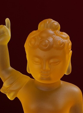 太子佛浴佛太子像水琉璃摆件