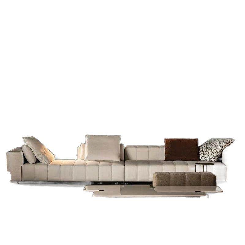 意式直排极简转角真皮客厅组合沙发北欧简约影音室别墅皮布沙发,淘宝优惠券,粉丝福利购,淘宝优惠卷