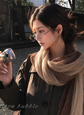 复古文艺感围巾披肩女秋冬外搭