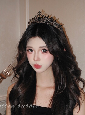 赫本风生日皇冠头饰礼服配饰女