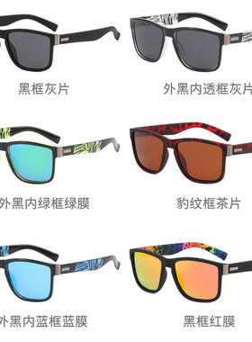 偏光新款太阳镜金属铰链男士欧美骑行墨镜复古户外运动太阳