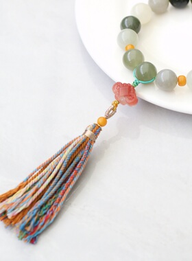 玉清欢手持和田玉白玉古风手链