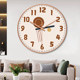 Cream style decorative wall clock ins style living room bedroom silent punch-free decorative clock personalized wall quartz clock
