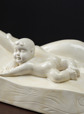 陶瓷黄河母亲摆件办公室装饰