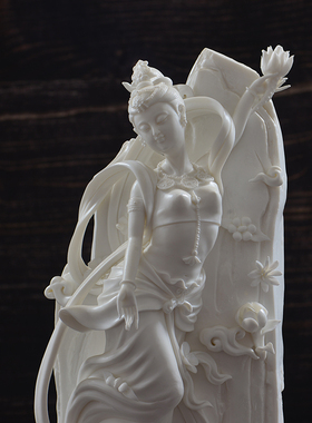 中式敦煌飞天仙女禅意摆件中国风客厅办公室古风摆件艺术美女摆件