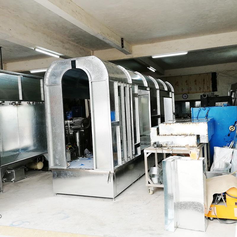 Manufacturer chassis cabinet semi-automatic powder spraying line indoor discharge automatic powder spraying line hardware spraying line