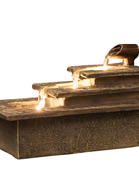 创意欧式流水加湿器水景客厅办公室家居桌面装饰开业招财礼品摆件