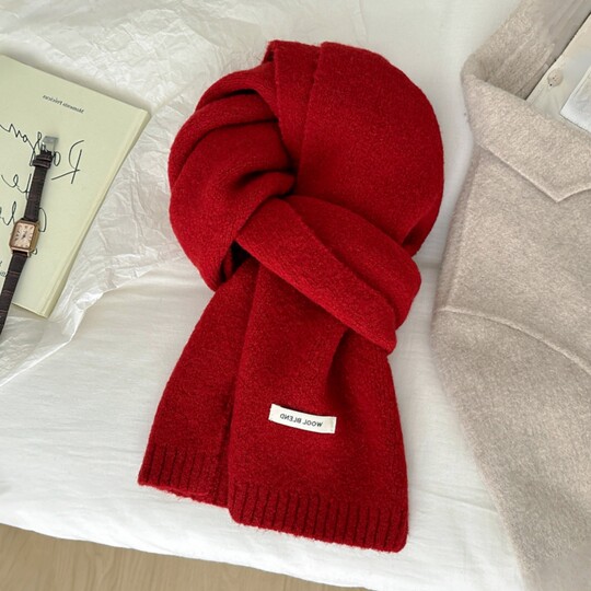 Warm to the core ~ Wool knitted couple scarf