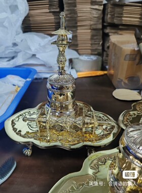 灌顶五件套 16CM铃13CM杵 21CM长宽16CM的金刚盘