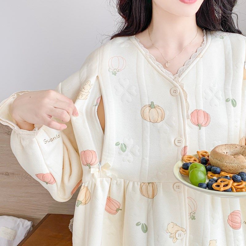 空气棉月子服冬季产后11月份纯棉孕妇睡衣女春秋哺乳喂奶产妇家居,淘宝优惠券,粉丝福利购,淘宝优惠卷