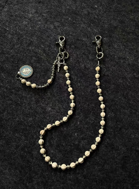 RayCenter十字架神父圆牌裤链手工拼接原创金属穿搭配饰挂件