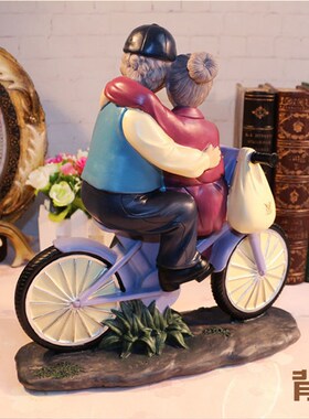 北欧式家居装饰品老人老头老太太小摆件送老婆老公结婚纪念日礼物