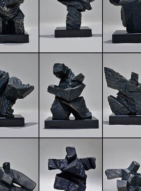 家居饰品酒店样板房摆设现代中式类似朱铭太极雕塑艺术品抽象摆件