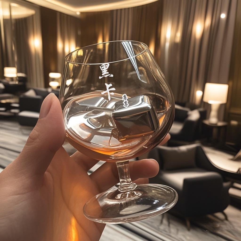 高档白兰地酒杯轻奢高端轻奢水晶玻璃威士忌酒杯酒吧会所定制刻字 - 图0