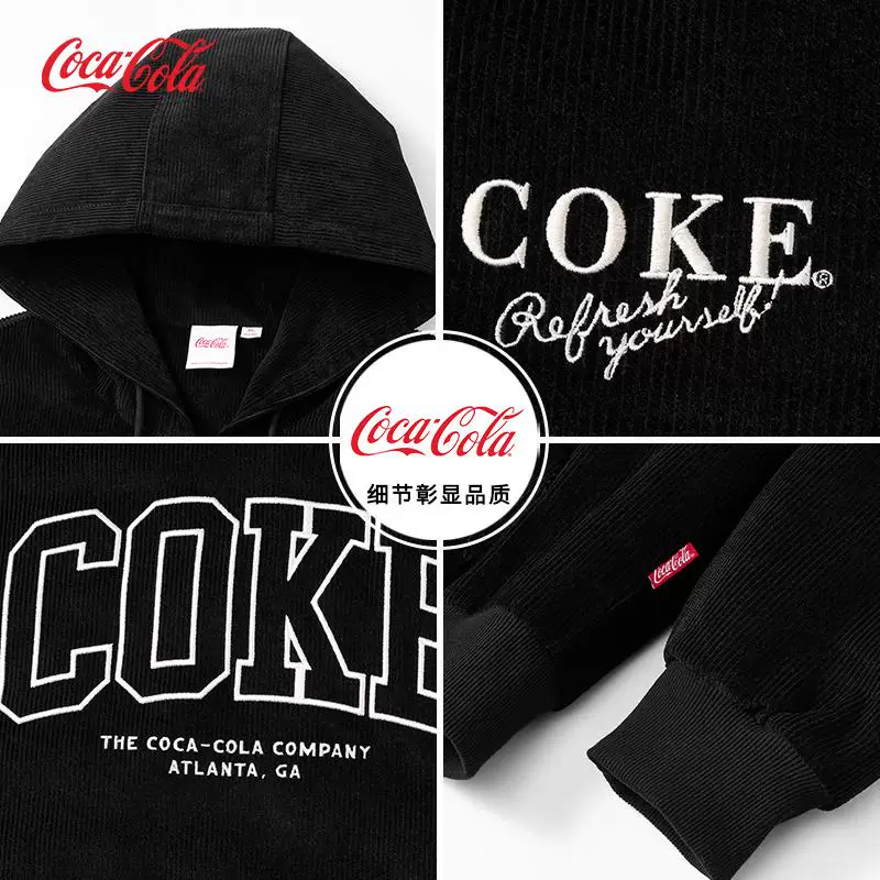Корпюровая пуховая куртка с капюшоном для мужчин и женщин, Cola, с вышивкой