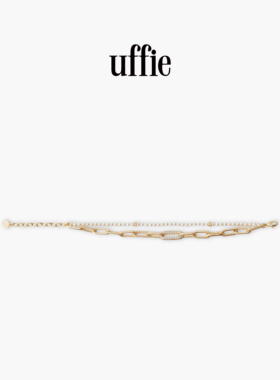 uffie于绘叠带钻饰珍珠手链