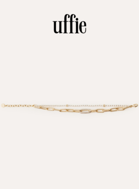 uffie于绘叠带钻饰珍珠手链