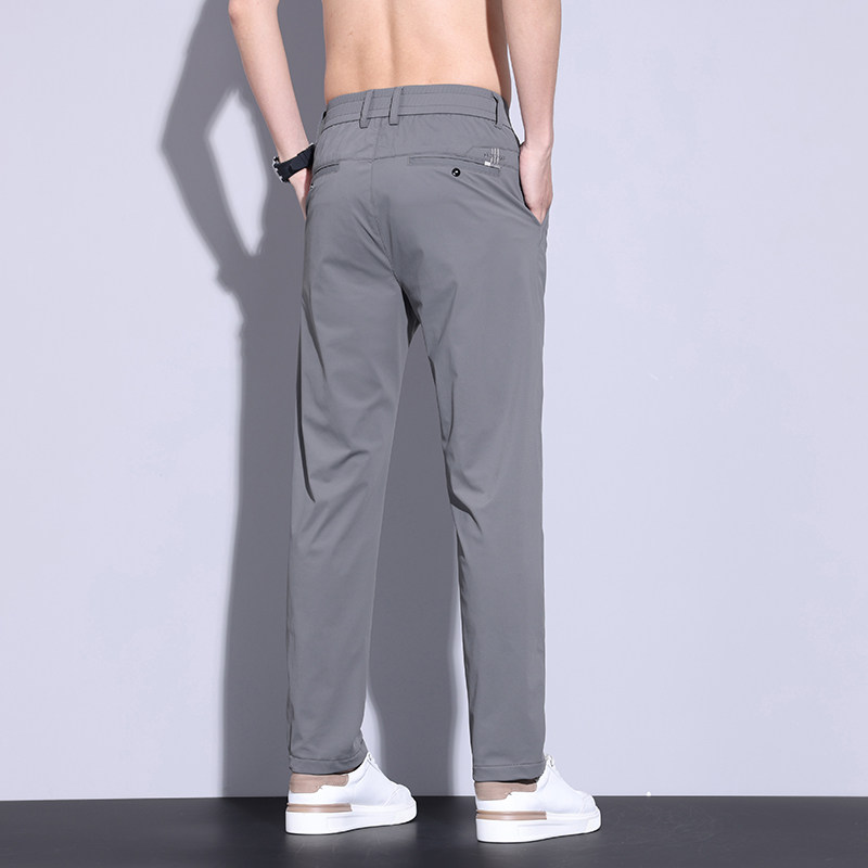 高级牛奶丝！夏季冰丝薄款男裤直筒弹力速干男士休闲裤子2025新款,淘宝优惠券,粉丝福利购,淘宝优惠卷