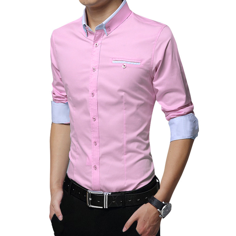 粉色衬衫衣男长袖加绒加厚保暖基础款拼接内胆修身商务讨忖衬衣土,淘宝优惠券,粉丝福利购,淘宝优惠卷