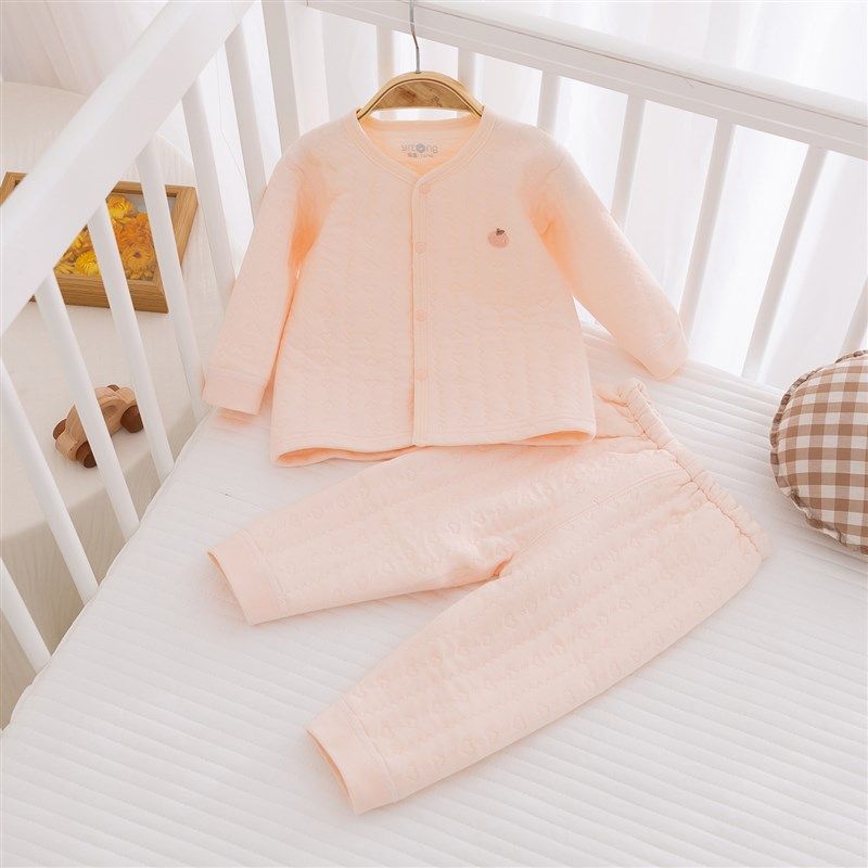 婴儿衣服分体套装a类纯棉男女宝宝保暖衣两件套薄棉衣春秋季内穿,淘宝优惠券,粉丝福利购,淘宝优惠卷
