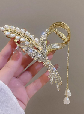 稻花流苏盘发抓夹发饰