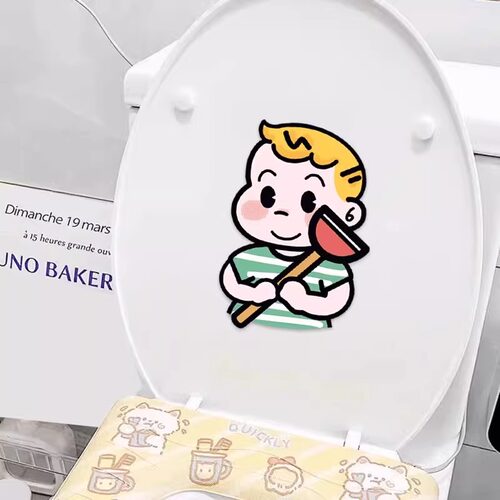 卫生间马桶除臭贴去异味留香贴自粘式卡通装饰贴纸防水消臭厕所贴 - 图1