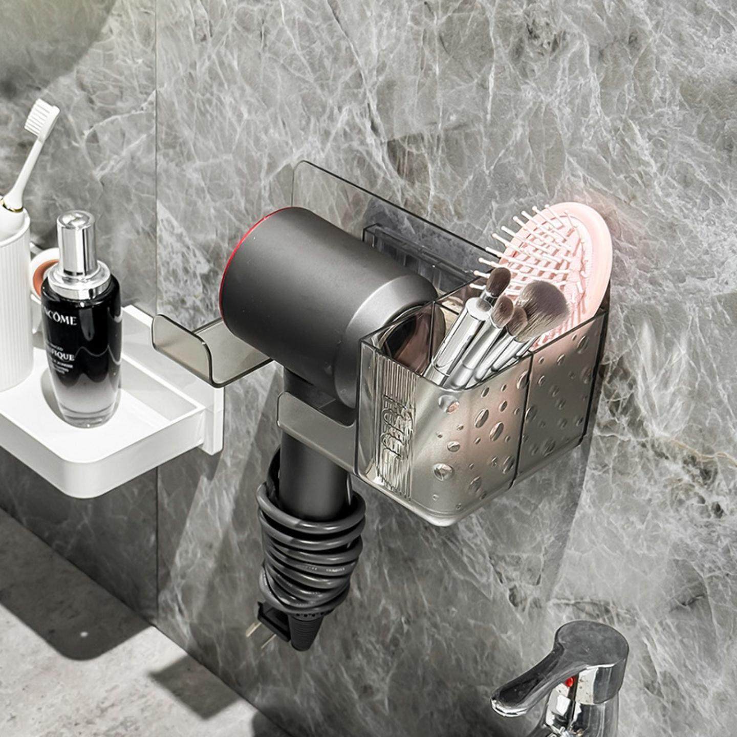 吹风机置物架免打孔卫生间洗漱吹风牙刷浴室架子洗脸巾洗脸台收纳,淘宝优惠券,粉丝福利购,淘宝优惠卷