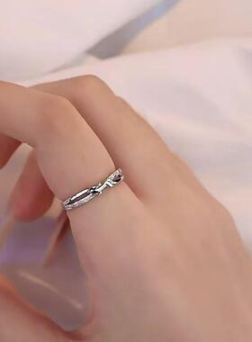 复古锦鲤上岸戒指年年有余食指戒素圈女款创意小众独特设计感指环