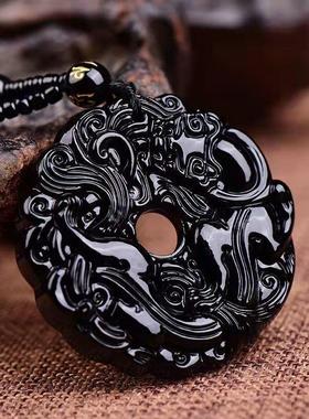 仿玉时来运转吊坠项链时尚百搭毛衣链男女貔貅项链饰品